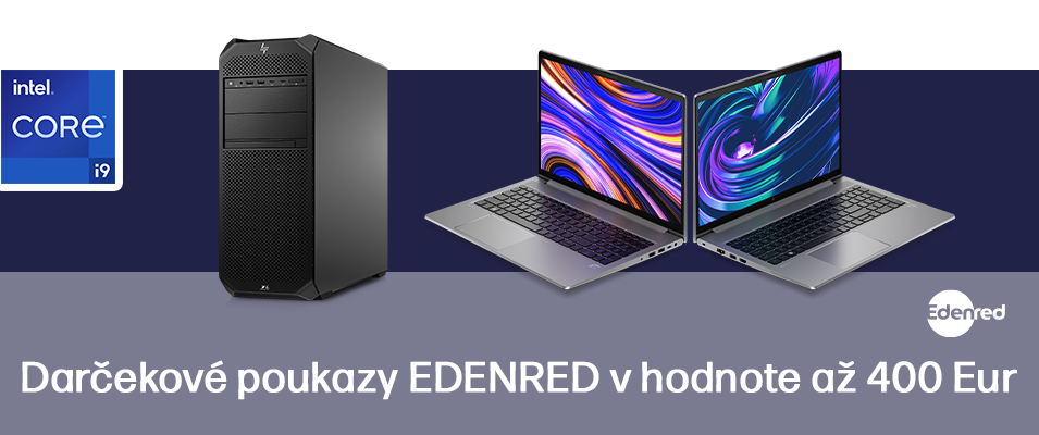 Získajte poukážky EDENRED v hodnote až 400 Eur za nákup HP pracovných staníc s procesormi Intel® Core™